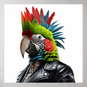 Póster Punk Parrot