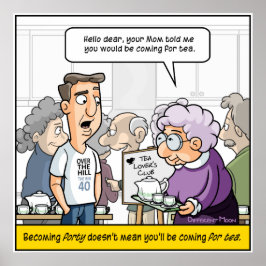 Póster Punny 40.º Poster de cumpleaños