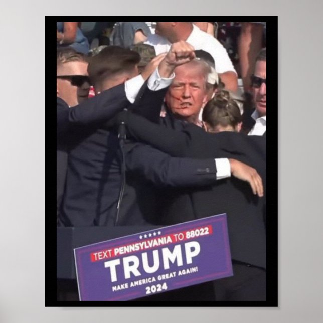 Póster Puño De Pistola Después De Que Le Dispararan La Ce (Frente)