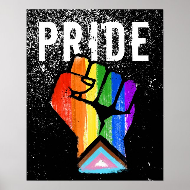Póster Puño del Orgullo Progresista (Frente)