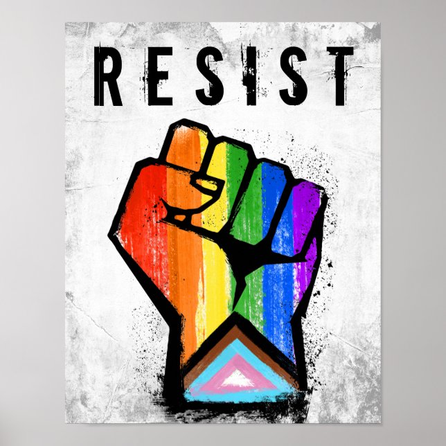 Póster Puño del Orgullo Progresista (Frente)