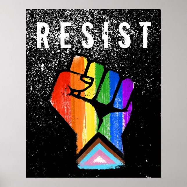 Póster Puño del Orgullo Progresista (Frente)