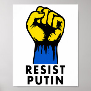 Póster Puño en alto de protesta contra Putin