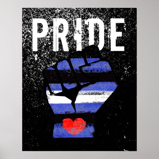 Póster Puño Orgullo de Cuero (Frente)