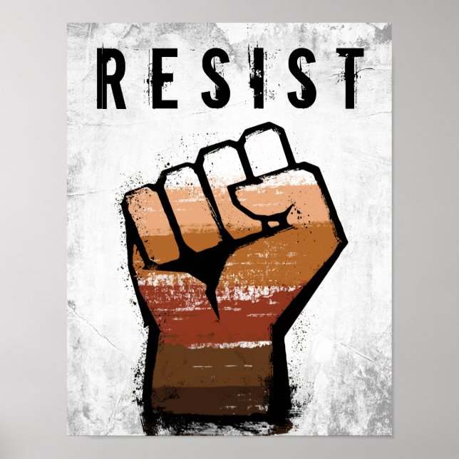 Póster Puño Orgullo de Gente de Color (Frente)