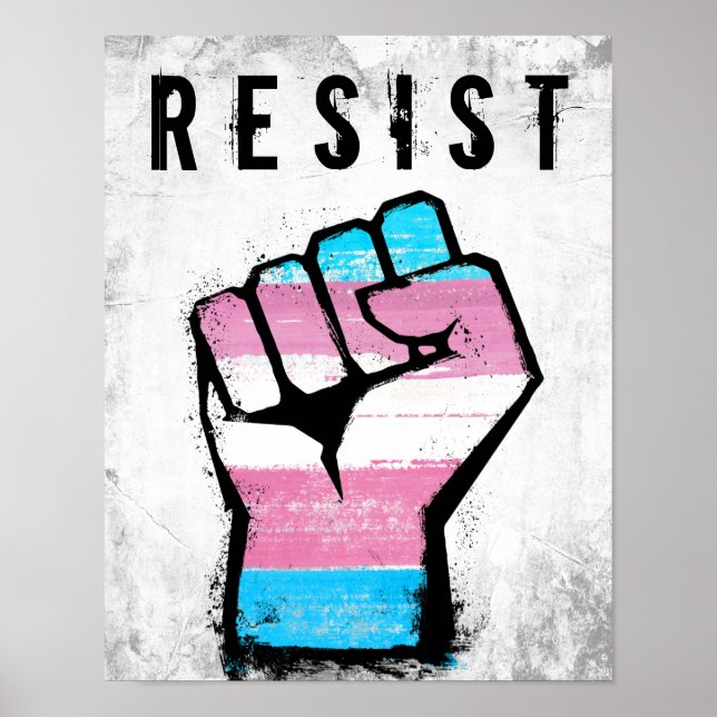 Póster Puño Orgullo Trans (Frente)