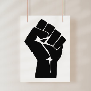 Póster Puño, Rebelde, Disturbio, Resistencia, Estilo Comu