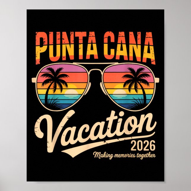 Póster Punta Cana Vacation 2026 Making Memories Summer Be (Frente)