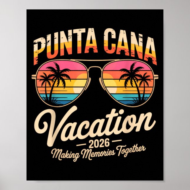 Póster Punta Cana Vacation 2026 Making Memories Summer Be (Frente)
