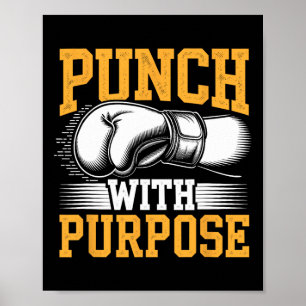 Póster Puntero con objetivo Boxeador Fuerza Deportiva Gim