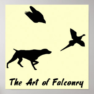 Póster Puntero de Shorthair alemán y Falconry