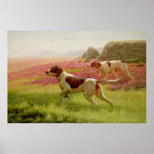 Póster Punteros en un paisaje del siglo XIX