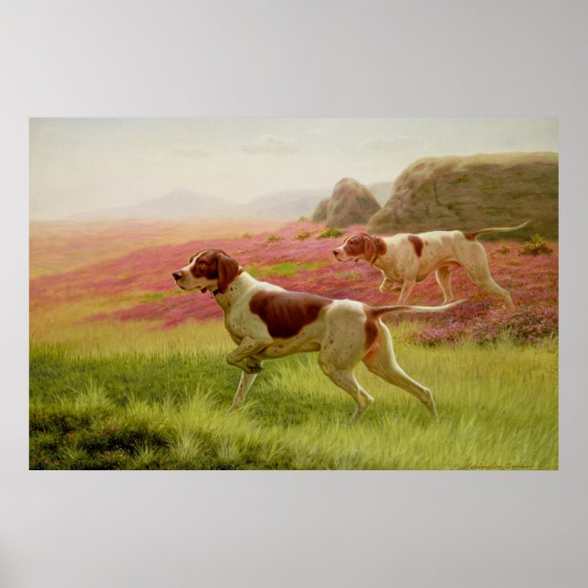 Póster Punteros en un paisaje del siglo XIX (Frente)