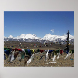 Póster Punto alto de la meseta tibetana camino a Kailash