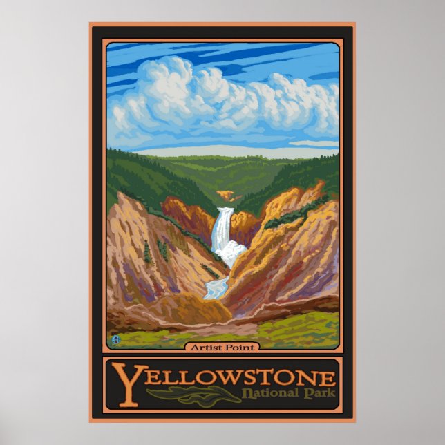 Póster Punto Artista - Parque Nat'l Yellowstone (Frente)