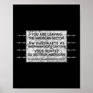 Póster Punto de control Charlie Guerra Fría Muro de Berlí