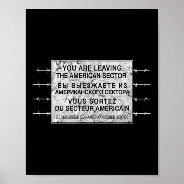 Póster Punto de control Charlie Guerra Fría Muro de Berlí (Frente)