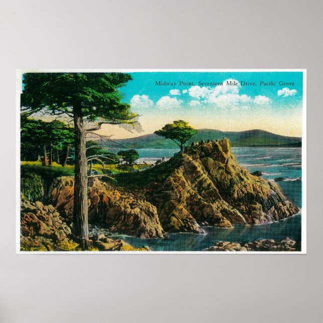 Póster Punto de Midway en una autopista de 17 millas (Frente)