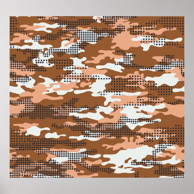 Póster Punto de Polka del Camuflaje: Resumen Sin Maravill (Frente)