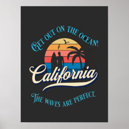 Póster Punto de verano elegante de California