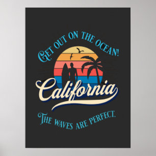 Póster Punto de verano elegante de California