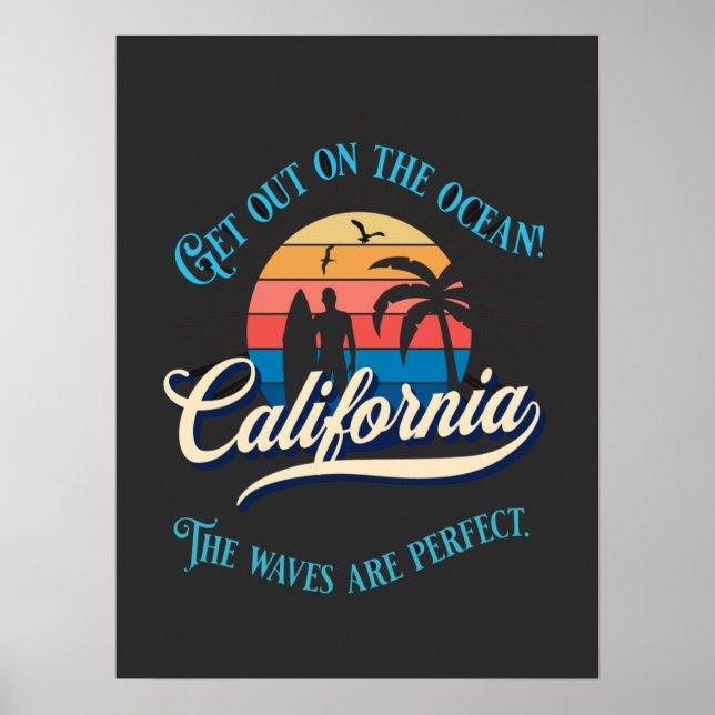 Póster Punto de verano elegante de California (Frente)