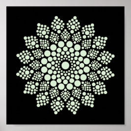 Póster Punto imprimible Poster de plantilla de Mandala pr