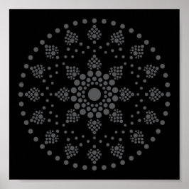 Póster Punto imprimible Poster de plantilla de Mandala pr