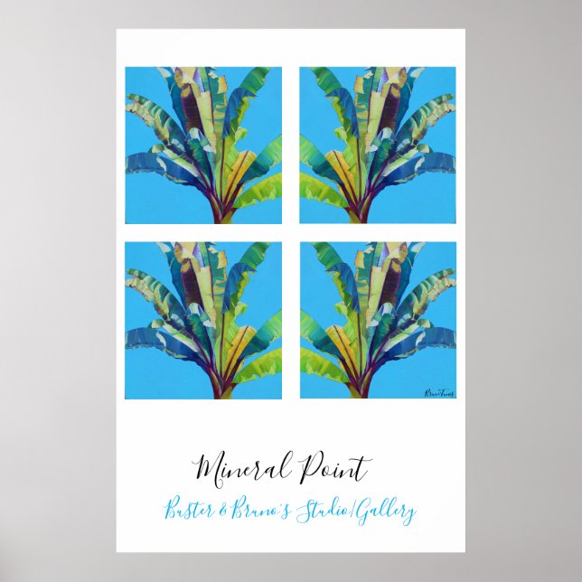 Póster Punto Mineral, Banana Roja , por Bruce Tunis (Frente)