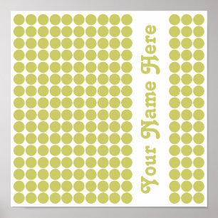 Póster Punto Safari de Khaki con nombre