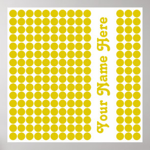 Póster Punto Safari de la amapola dorada con nombre