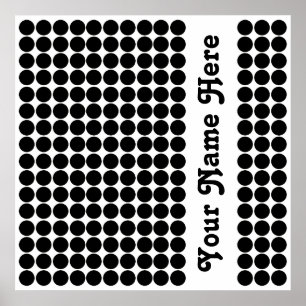 Póster Punto Safari negro con nombre