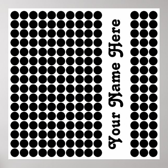 Póster Punto Safari negro con nombre (Frente)