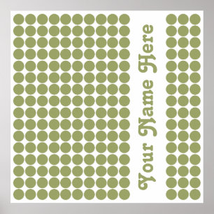 Póster Punto Safari Verde con nombre
