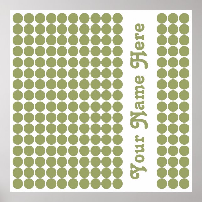 Póster Punto Safari Verde con nombre (Frente)