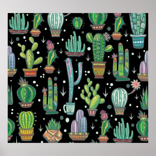 Póster Puntos coloridos dibujados a mano: cosecha abstrac (Frente)