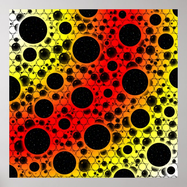 Póster Puntos de burbuja espacial - WYR de calor (Frente)