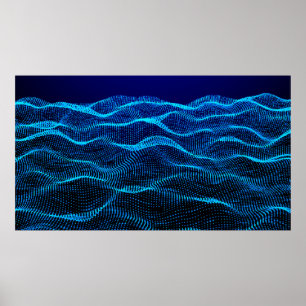 Póster Puntos de cuadrícula Resumen de fondo de paisaje. 