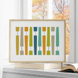 Póster Puntos de exclamación coloridos Siglo medio geomét<br><div class="desc">Este fabuloso poster moderno de mediados de siglo presenta exclamaciones en los colores azul turquesa,  naranja,  marrón,  verde aguacate,  azul y negro. Añade un poco de originalidad a tu decoración.</div>
