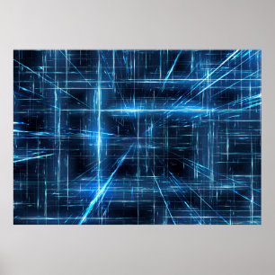 Póster Puntos de luz de la red web