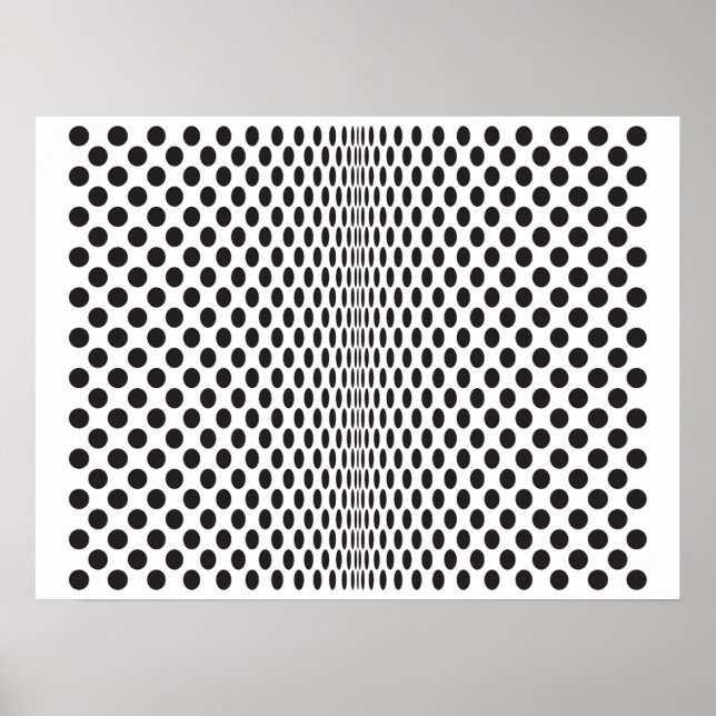 Póster Puntos de Op B&W (Frente)