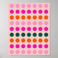 Puntos de Polka Geométrica Modernos De Medio Siglo