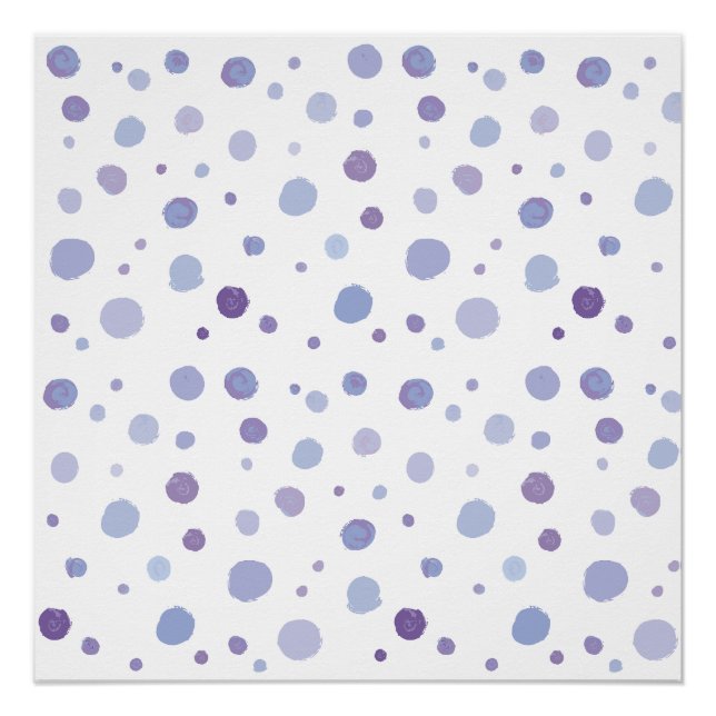 Póster puntos de polka pintados a mano (Anverso)
