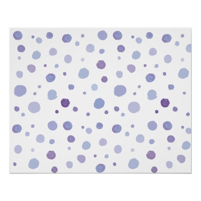 Póster puntos de polka pintados a mano (Anverso)