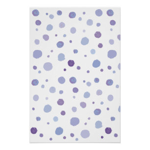 Póster puntos de polka pintados a mano