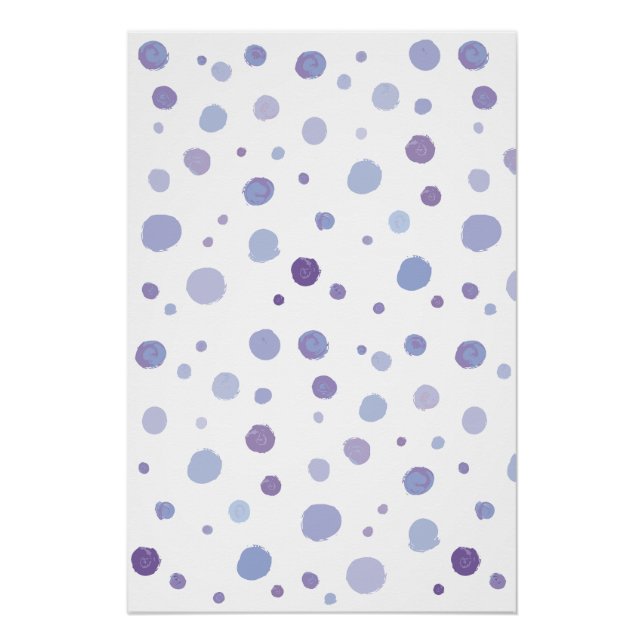 Póster puntos de polka pintados a mano (Anverso)