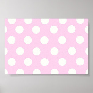 Póster Puntos de Polka Rosa Pastel