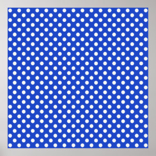 Póster Puntos de Polka Royal Blue Combination de STaylor