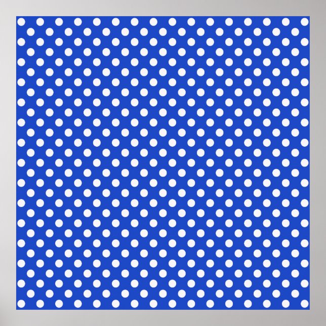 Póster Puntos de Polka Royal Blue Combination de STaylor (Frente)
