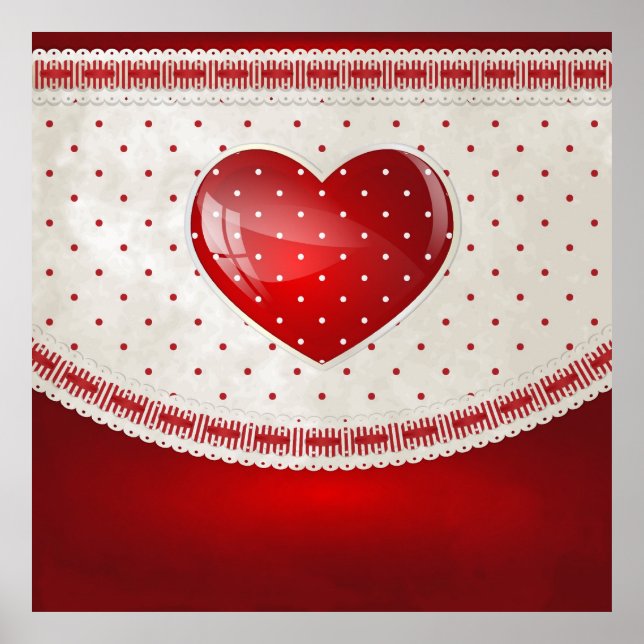 Póster Puntos y corazones (Frente)